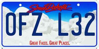 SD license plate 0FZL32