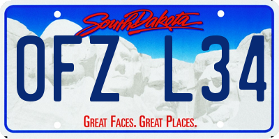 SD license plate 0FZL34