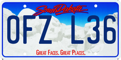 SD license plate 0FZL36