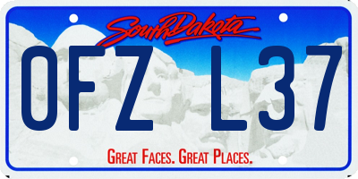 SD license plate 0FZL37