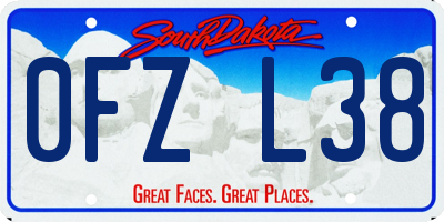 SD license plate 0FZL38