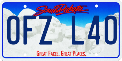 SD license plate 0FZL40