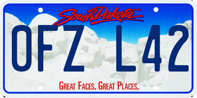 SD license plate 0FZL42