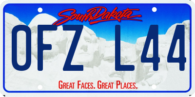 SD license plate 0FZL44