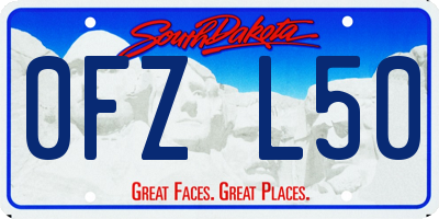 SD license plate 0FZL50