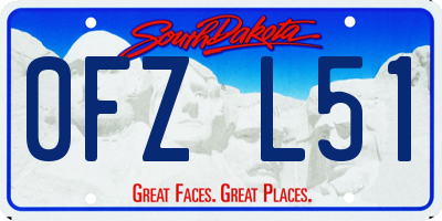 SD license plate 0FZL51