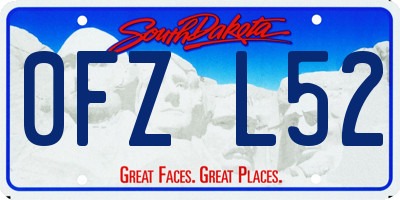 SD license plate 0FZL52