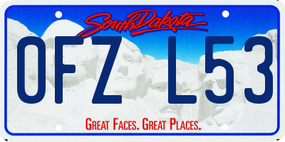 SD license plate 0FZL53
