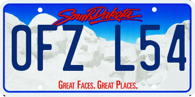 SD license plate 0FZL54