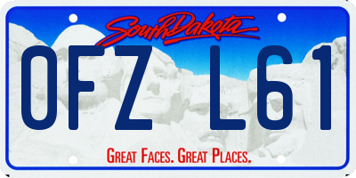 SD license plate 0FZL61