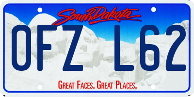 SD license plate 0FZL62