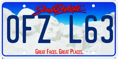 SD license plate 0FZL63