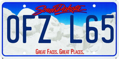 SD license plate 0FZL65
