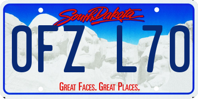 SD license plate 0FZL70