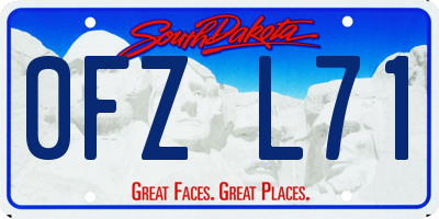 SD license plate 0FZL71