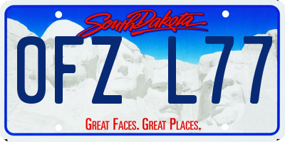 SD license plate 0FZL77