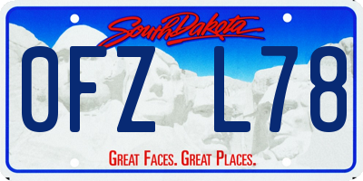 SD license plate 0FZL78