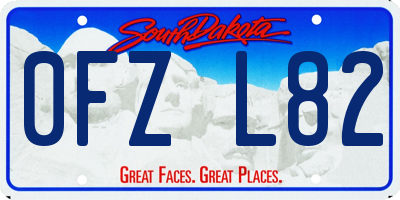 SD license plate 0FZL82