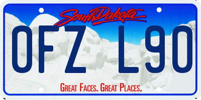 SD license plate 0FZL90