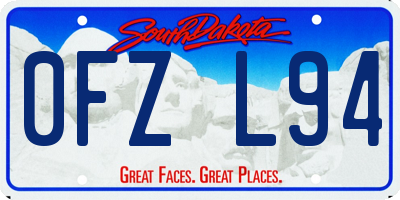 SD license plate 0FZL94