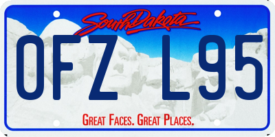 SD license plate 0FZL95