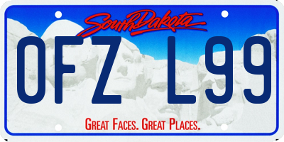 SD license plate 0FZL99