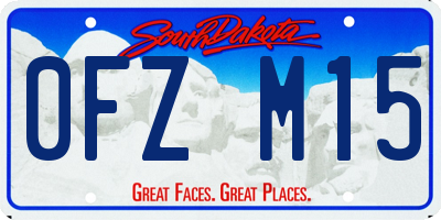 SD license plate 0FZM15