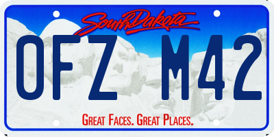 SD license plate 0FZM42