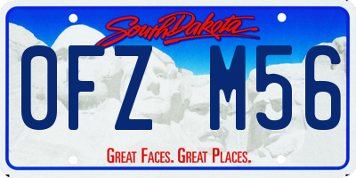 SD license plate 0FZM56