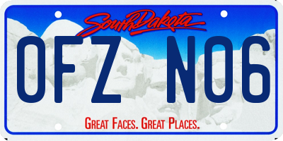 SD license plate 0FZN06