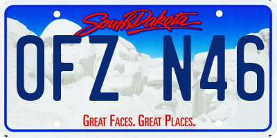 SD license plate 0FZN46