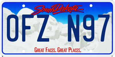 SD license plate 0FZN97