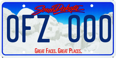 SD license plate 0FZO00