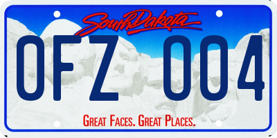 SD license plate 0FZO04