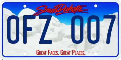 SD license plate 0FZO07