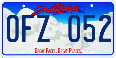 SD license plate 0FZO52