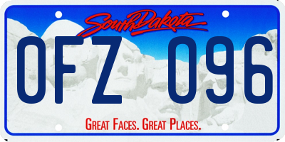 SD license plate 0FZO96