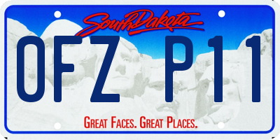 SD license plate 0FZP11