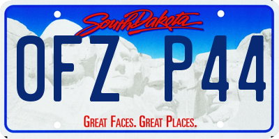 SD license plate 0FZP44
