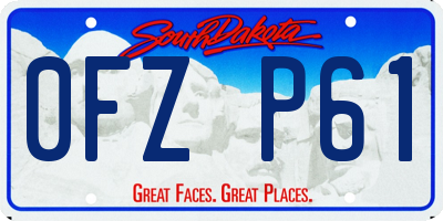 SD license plate 0FZP61