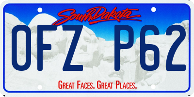 SD license plate 0FZP62
