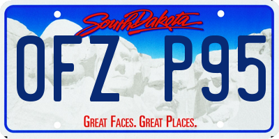 SD license plate 0FZP95