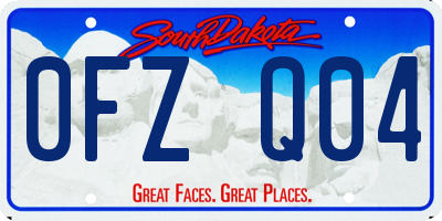 SD license plate 0FZQ04