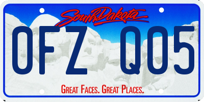 SD license plate 0FZQ05