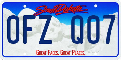 SD license plate 0FZQ07