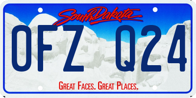 SD license plate 0FZQ24