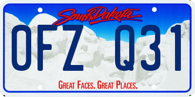 SD license plate 0FZQ31