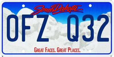 SD license plate 0FZQ32