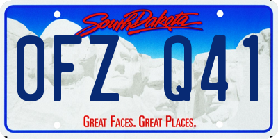 SD license plate 0FZQ41