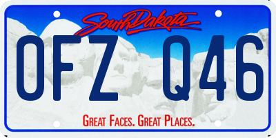 SD license plate 0FZQ46
